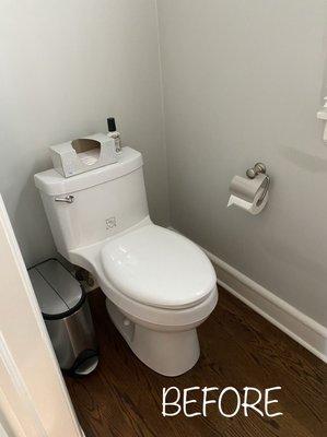 Before -- toilet