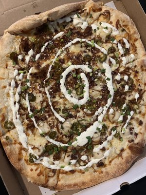 Loaded baked potato pizza