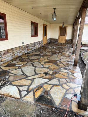 Flagstone patio