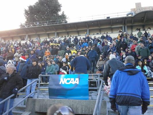 The crowd at the NCAA Men's Soccer Quarterfinal Game