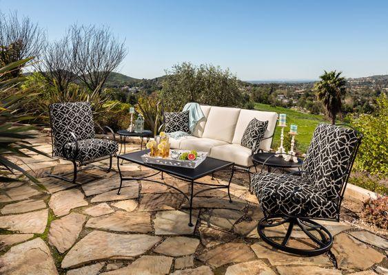 Customize your patio with numerous sunbrella fabric options