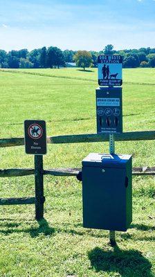 Burmingham Hill Preserve -- dog waste station