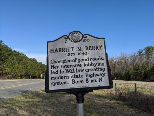 Harriet M. Berry Historical Marker