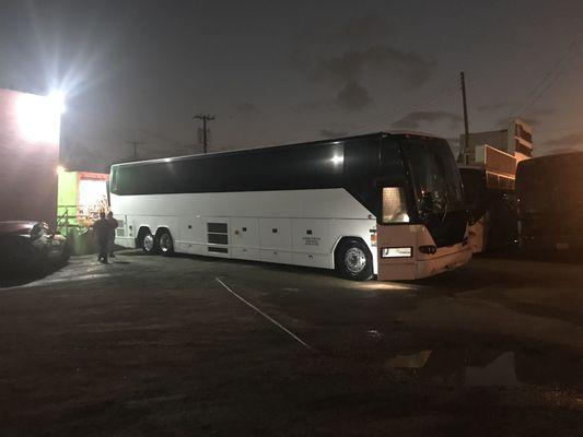 All of our Buses manifactured by canadian bus company PREVOST. Highly Maintained and Clean- Providing comfortablily, moderness, and safety.