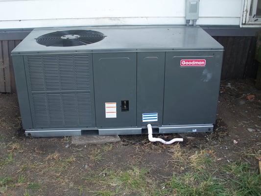 This is a package unit we installed on a mobile home.