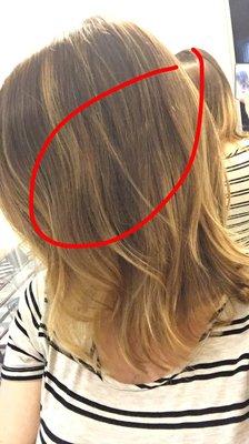 Blotchy "balayage".