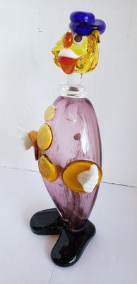 Large Hand-Blown Murano Glass Clown Decanter W-5.75", H-13", $950 MG920