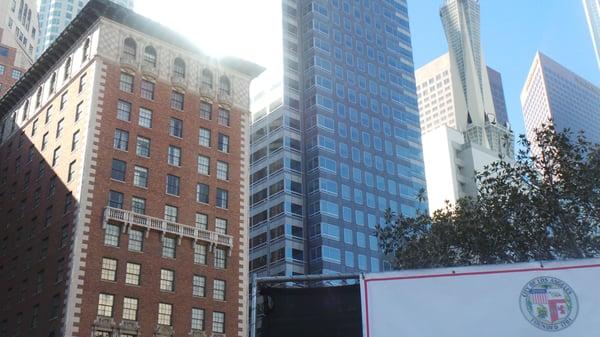 Building DownTown next door to Pershing Square at the Salsa Festival