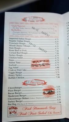 Jo jo's Menu