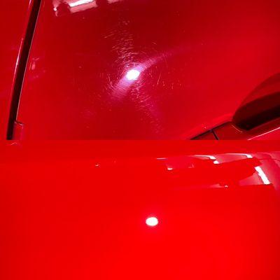 Before and After of a Toyota GR86 that received a paint correction