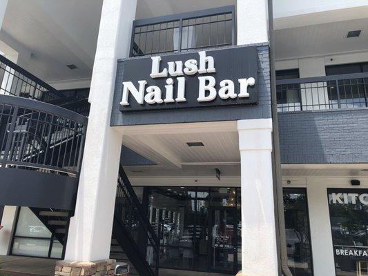 Lush Nail Bar sign.