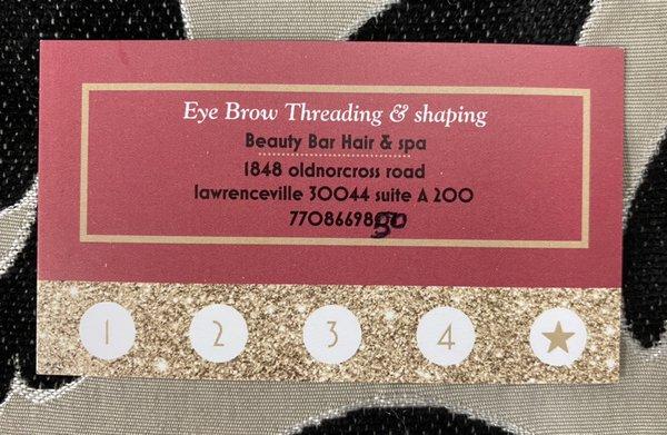 One eye brow threading free (loyalty cards )
Book appointment today at 
Call / text 7708669850