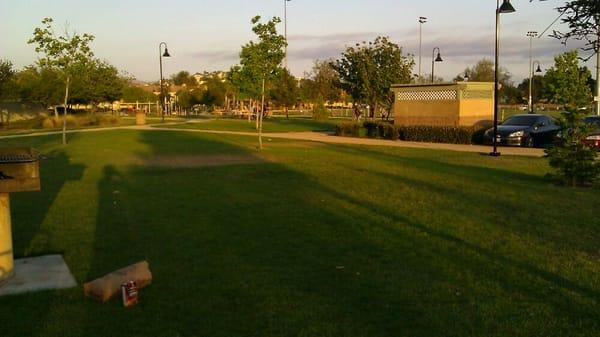 Playground in the distance.