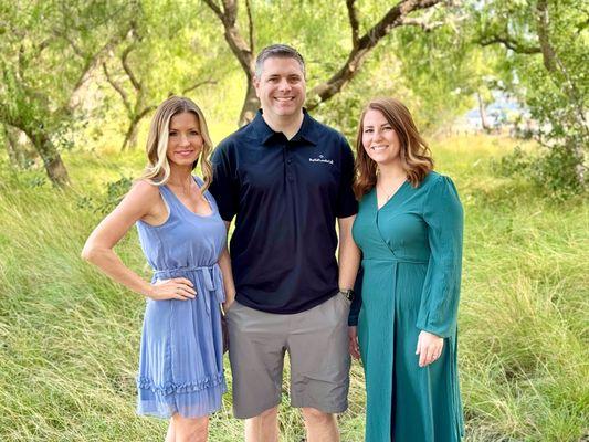 The team! Danielle, John, and Alyse