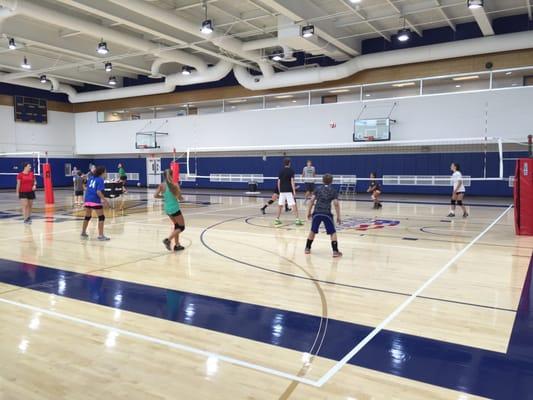 Newly renovated and air conditioned courts in Halsey Field House.