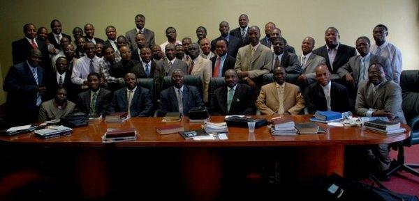 The GS, Pastor W. F. Kumuyi with a couple of US Overseers and Pastors at a revival program in Washington DC.