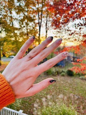 Spooky French Manicure