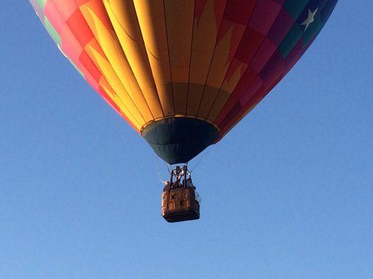 Other balloon is enjoying their flight on the clear morning