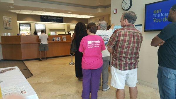 Credit Union of the Year??? Look at the line!