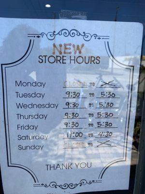 Store hours