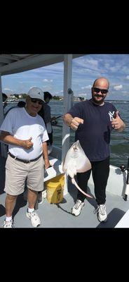 Dad and Hubby fishing... not what they wanted to catch but they had a great time