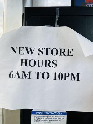 New hours