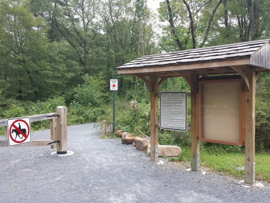 trailhead for Bushkill Twp Trail