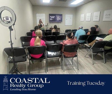 Coastal Realty Group offers weekly training to their agents to insure we are on top of this ever changing industry.