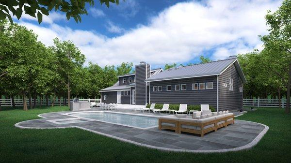 Wood Architects - Modern Farmhouse - Pool Deck