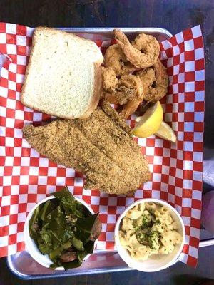 Fish Shrimp Mac & Greens