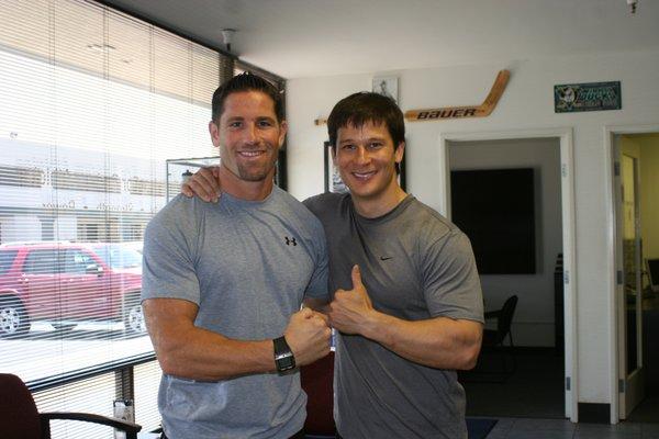 Back in the day training now NHL Hall of Famer Paul Kariya.