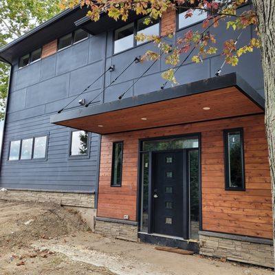 Beautiful cedar stain work.