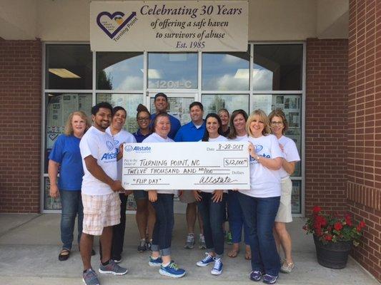 Allstate Foundation Helping Hands Grant for Turning Point, Inc.