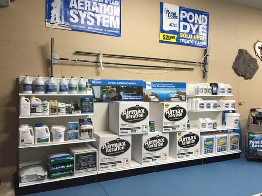 Products for large ponds/lakes as well like fountains, aerators, algaecides, herbicides, pond dye, and more.