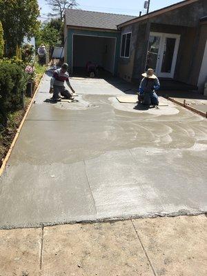 Concrete driveways