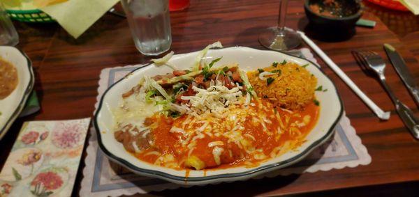 Taco and chile relleno combo