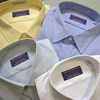 Soft finish non-iron cotton dress shirts.