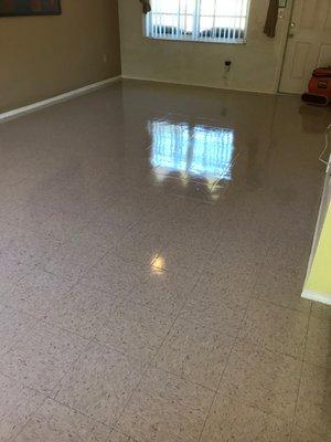 This is a residential VCT floor in Palm Bay