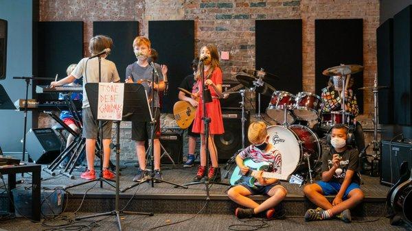 Concert for the families at the end of the Beatles camp