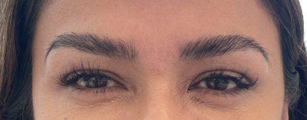 After brow shaping