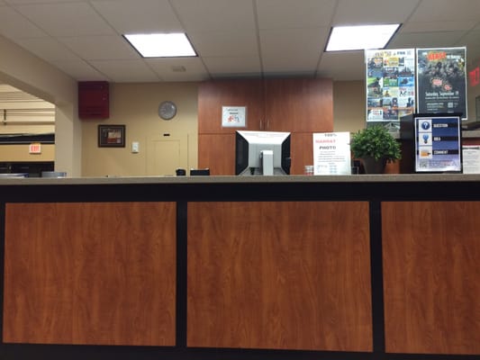 Front desk / check-in counter.