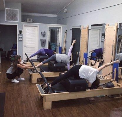 Group Pilates class with Liz!