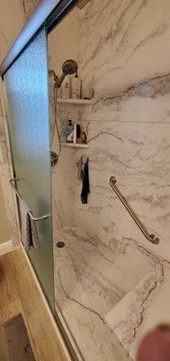 Tub to shower conversion in Pearl