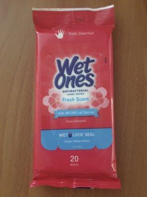 Wet Ones Fresh Scent Antibacterial Hand Wipes