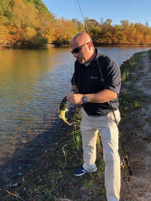 Great fishing alongside 9 fairway