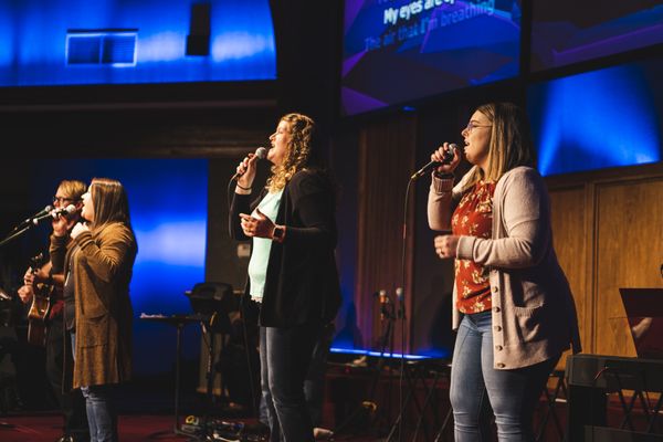 Claremore Assembly of God worship team leading our congregation in singing.