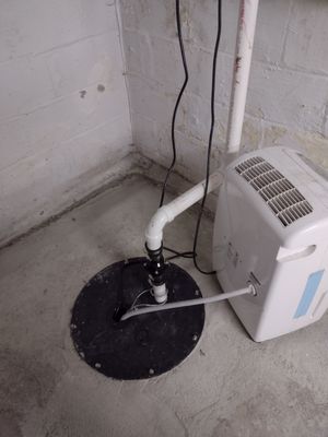 New Sump Pump connected to French Drain & I don't have to empty the Humidifier Win Win