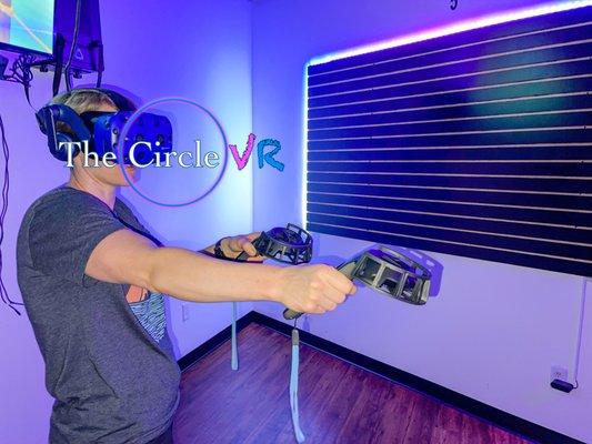 Adults enjoying fun things to do at The Circle VR