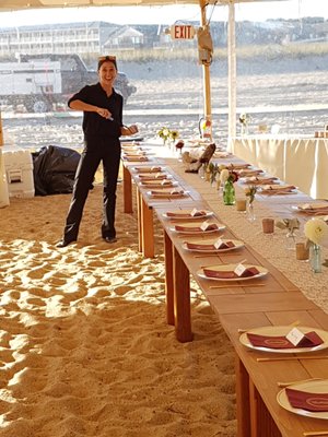 Wedding on the beach- literally. Such a Beautiful Wedding.