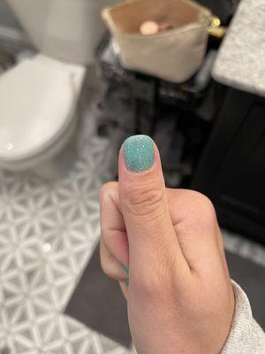 The gel layer completely came off of my other thumb the next morning.